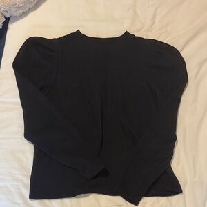 Puff Sleeve Black Sweater